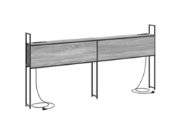 Conjunto 1 Cabeceira De Armazenamento Vidaxl Cinzento Derivados De Madeira (98 Cm)