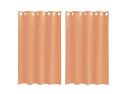Voile Curtain, Voile Curtains Vidaxl Marrom Tecido (140 X 175 Cm)