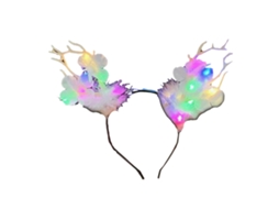 Laxiscreed Hairband De Chifre De Veado Luminoso Com Luzes De Cores E Efeito Flashing Para Festas