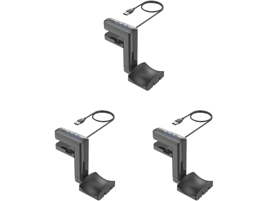 Conjunto De 3 Suportes Para Fones Ouvido + Hub
