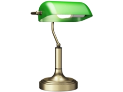 Lâmpada de Mesa Banquero E27 com Cúpula Ajustável e Interruptor Basculante verde para Casa,escritório e Biblioteca BTFORUS