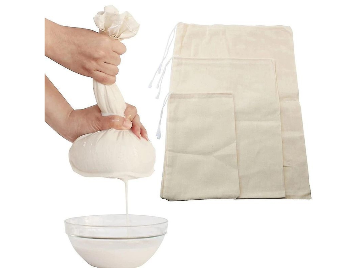 Sacos Reutilizáveis De Tela De Queijo Para Filtragem De Chá, Iogurte, Café E Outros Bebidas