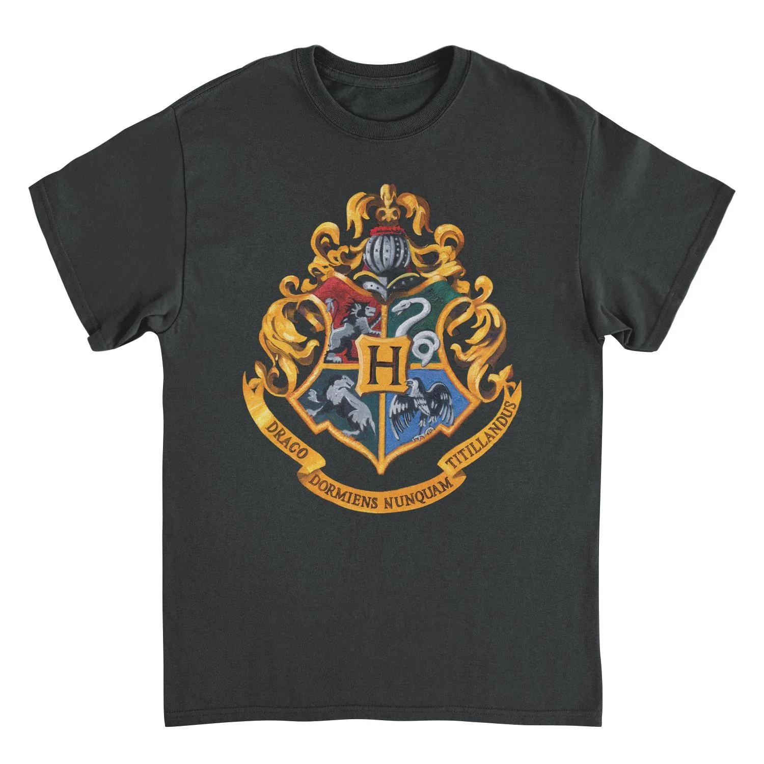 Unisex Adult T-shirt Rockinstone Harry Potter Hogwarts Blacksizel