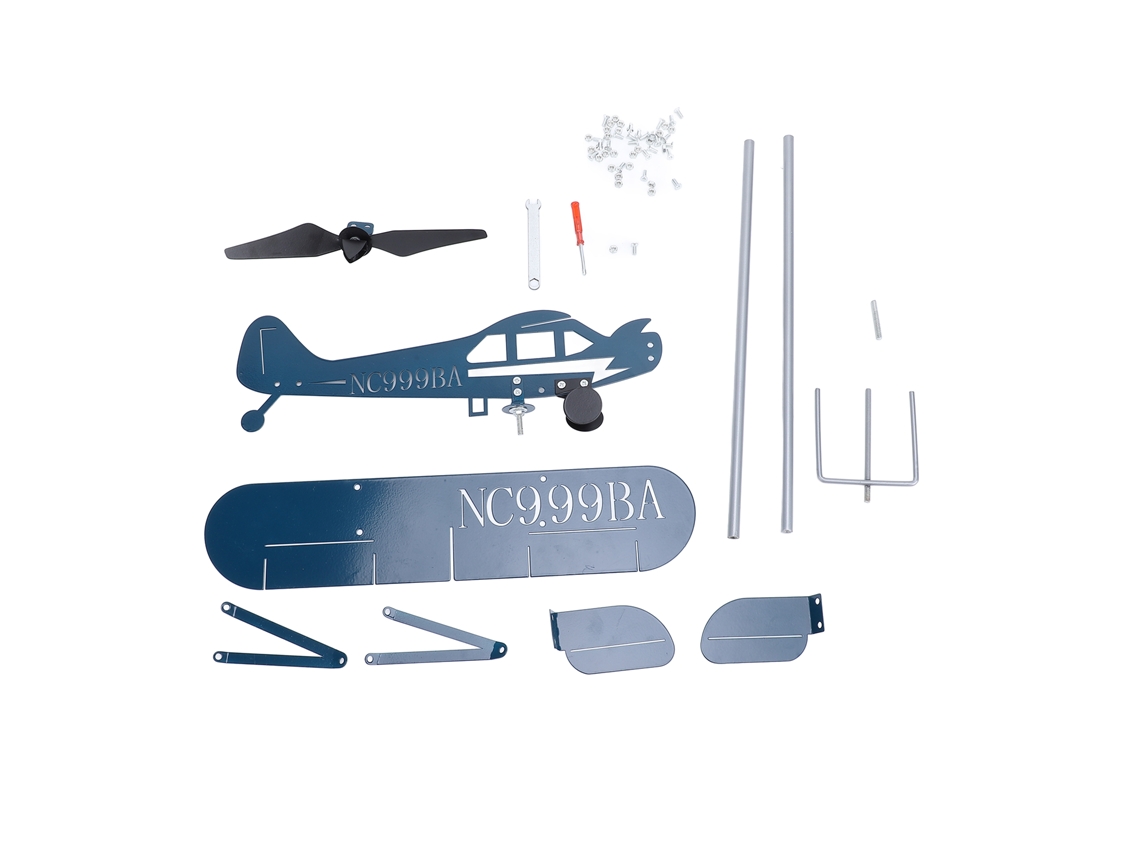 Veia do Vento Avião Decorativa em Metal | S/MARCA