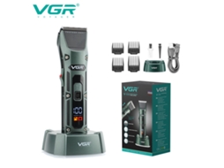 Base Para Máquina De Cortar Cabelo Elétrica, Recarregável, Com Visor Digital Lcd E Cabeça Para Pomada.