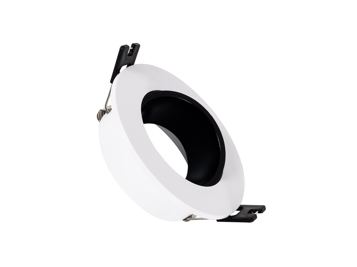 Aro Downlight Cónico Baixo Ugr Para Lâmpada Led Gu10 / Gu5.3, Con Corte Ø 75 Mm Branco / Preto