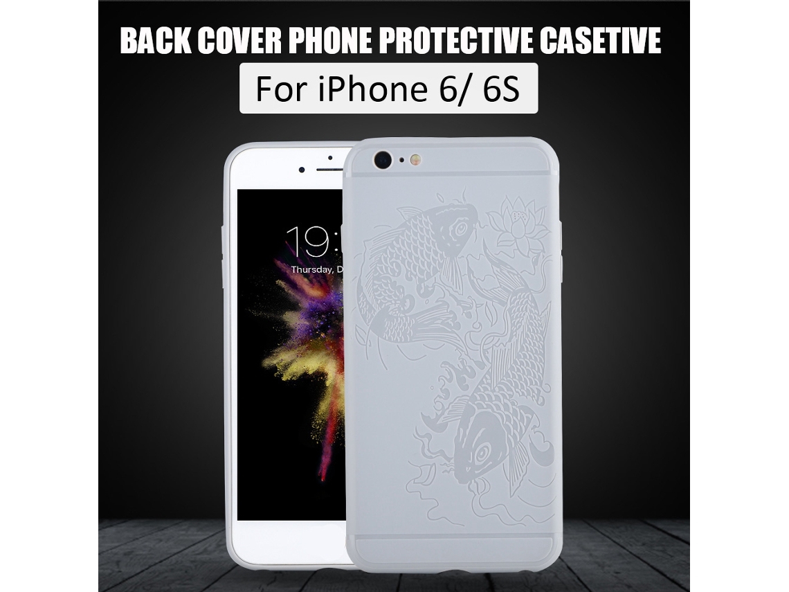 Capa LAXISCREED Apple 6/6s Cinza Silicone Peixe