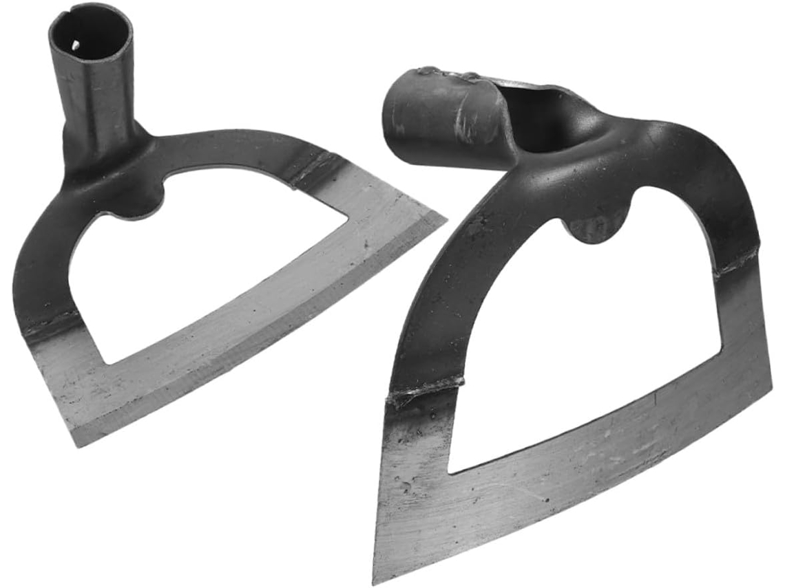 Conjunto de 2 Enxadas Ocas de Aço Inoxidável para Jardinagem, Ideais para Capinar, Afofar o Solo e Realizar Outras Tarefas Agrícolas. SFUSHOS