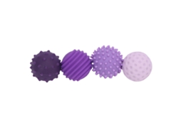 4 Peças De Bolas De Silicone Com Textura Para Alivio Do Estresse - Brinquedos Sensoriais Para Viagens, Trabalho E Lar - Roxo