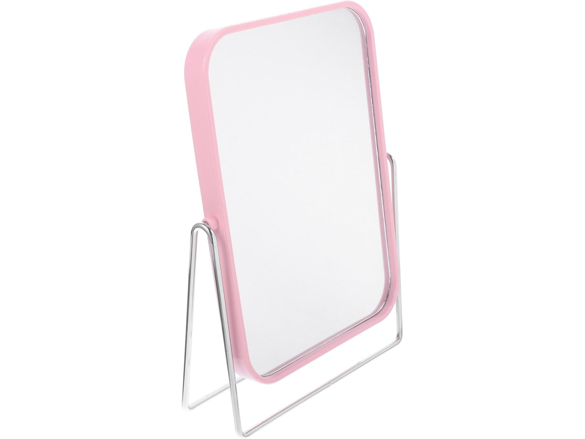 Espelho De Mesa Giratório Para Mulheres, Com Suporte De Ferro E Lente De Polipropileno. Design Elegante.