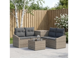 Vidaxl Conjunto De Sofás 6 Unid. Cinza E Cinza Escuro