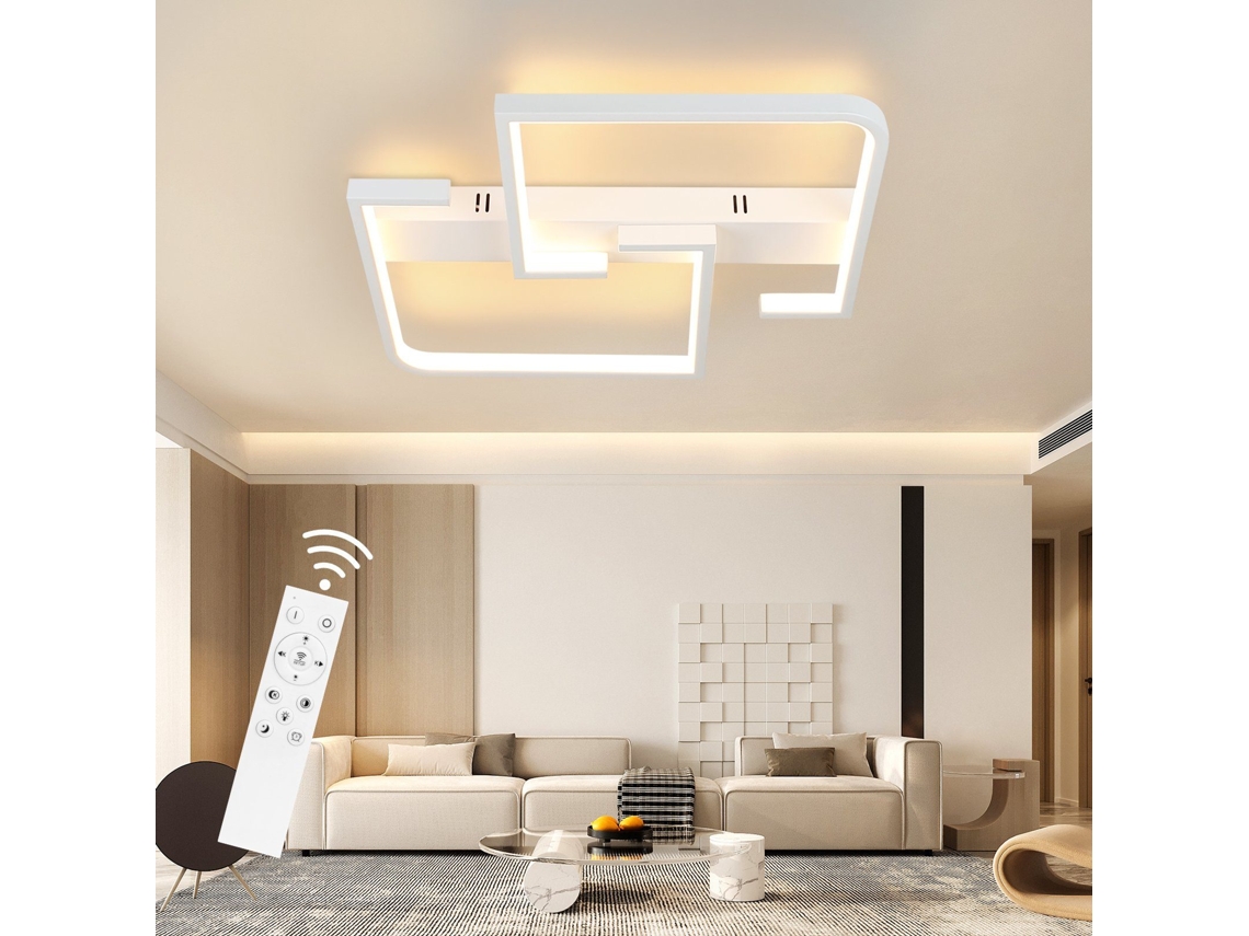 Zmh Luminária De Teto Led Moderna Com Controle Remoto E Dimerizável - Iluminação Interna De Design De 46 W
