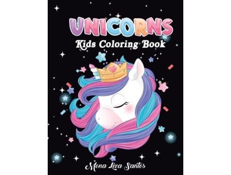 Livro Unicorns Coloring Book De Mona Liza Santos (inglês)