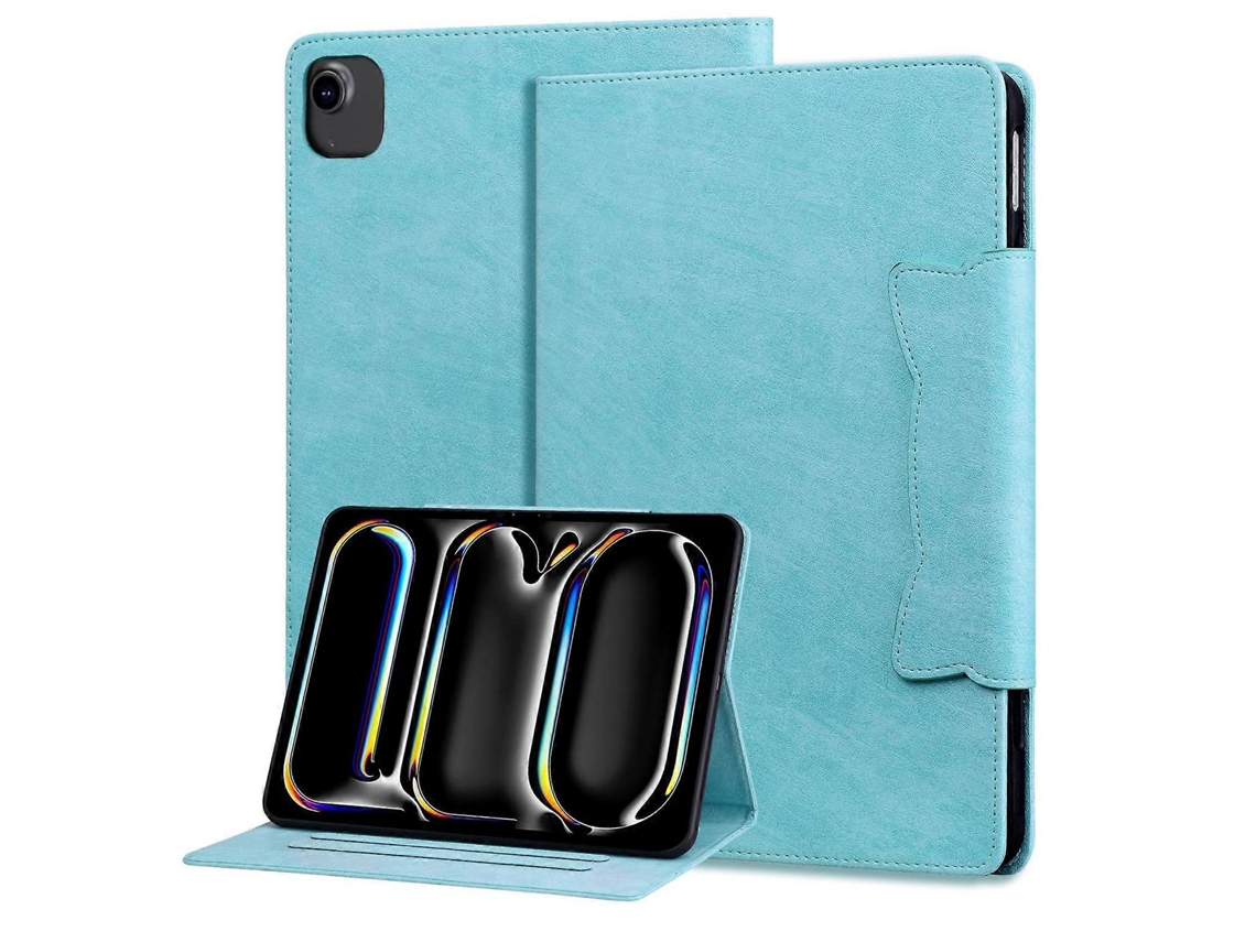 Capa de couro inteligente Webake para tablet com fivela de gato