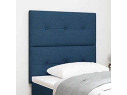 Vidaxl Cabeceira Ajustável Em Altura Com Cabeceira Azul 80 Cm Tecido