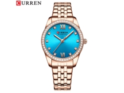 Relógio MDUG Feminino Elegante, Design Quadrado, Pulseira de Aço, Simples e Casual (pulseira Dourada, Caixa Dourada, Mostrador Verde)
