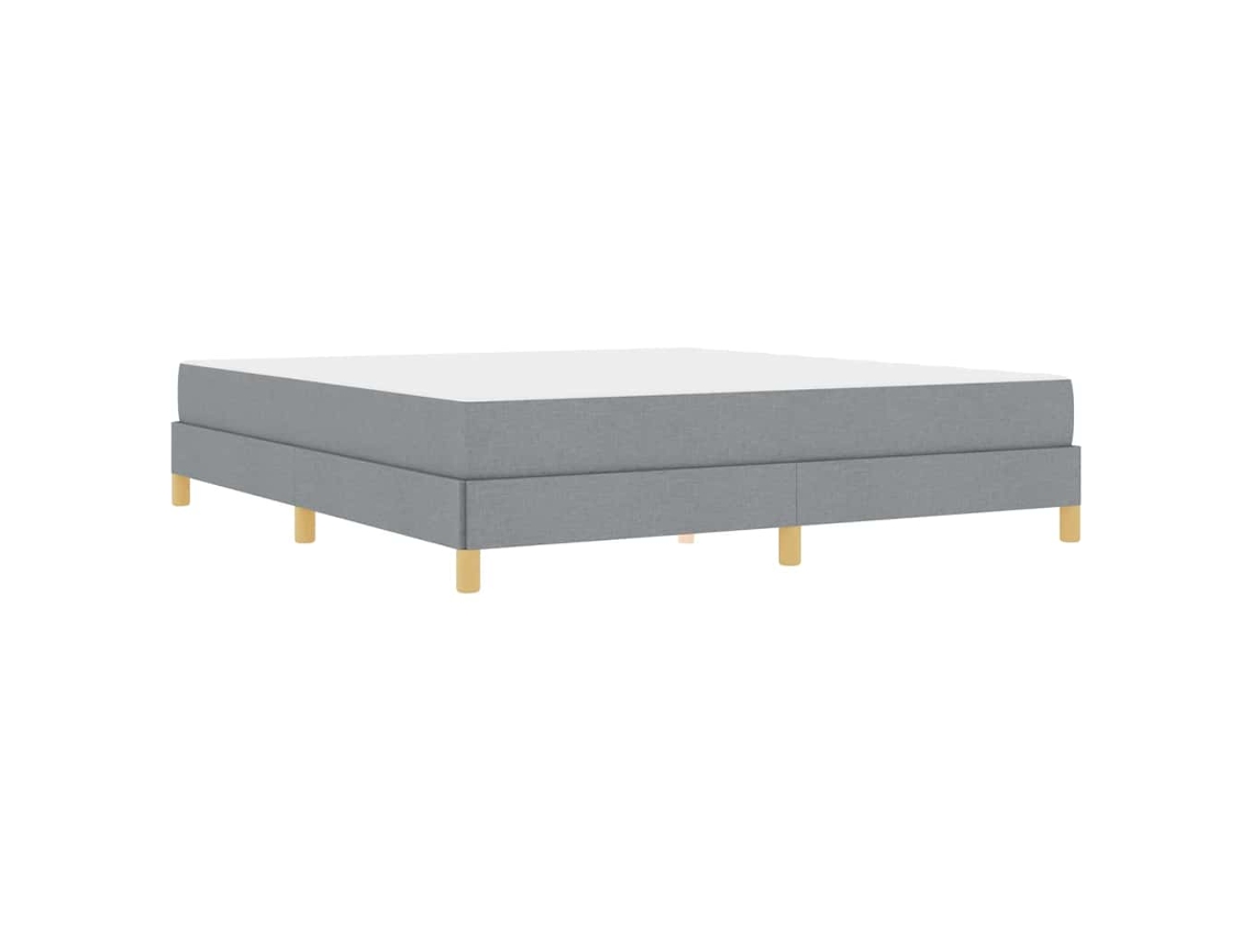 Conjunto 1 Cama Box Vidaxl Cinzento-claro Tecido (180 X 200 Cm)