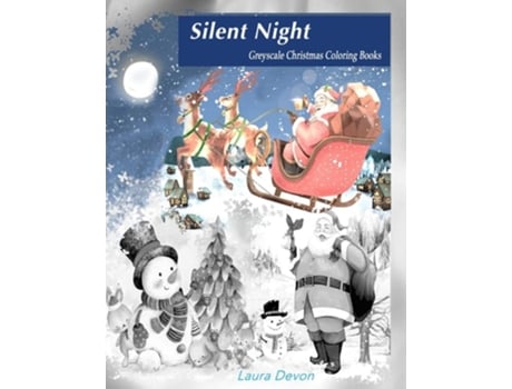 Livro Greyscale Christmas Coloring Books De Laura Devon (inglês)