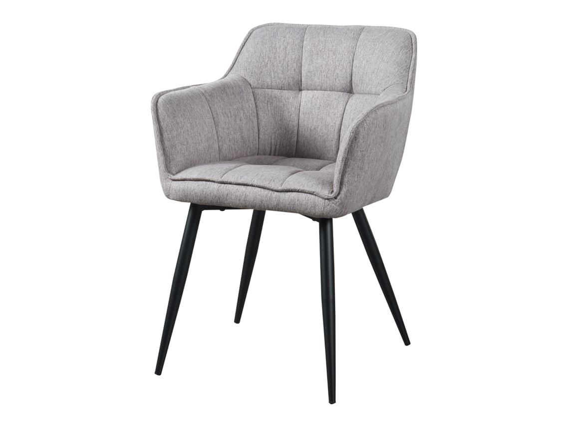 Cadeira de Jantar Birmingham com Braços 81X57X53 Cm Cinzento [EN.CASA]