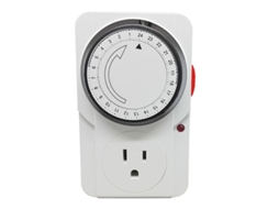 Tomada Primerox temporizadora mecânica 24 horas plug in 15A retardante à chama ciclo repetido
