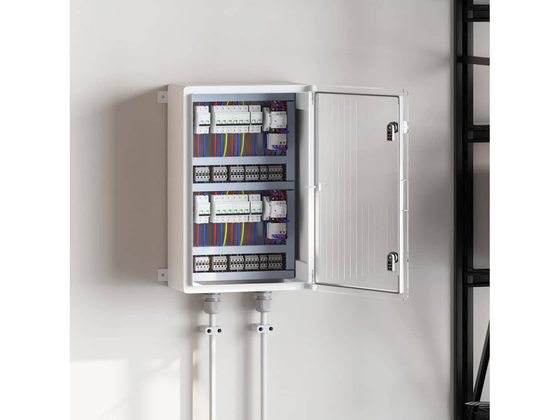 Vidaxl Armário De Controle Cinzeto 47 X 20 X 50 Cm Plástico Abs