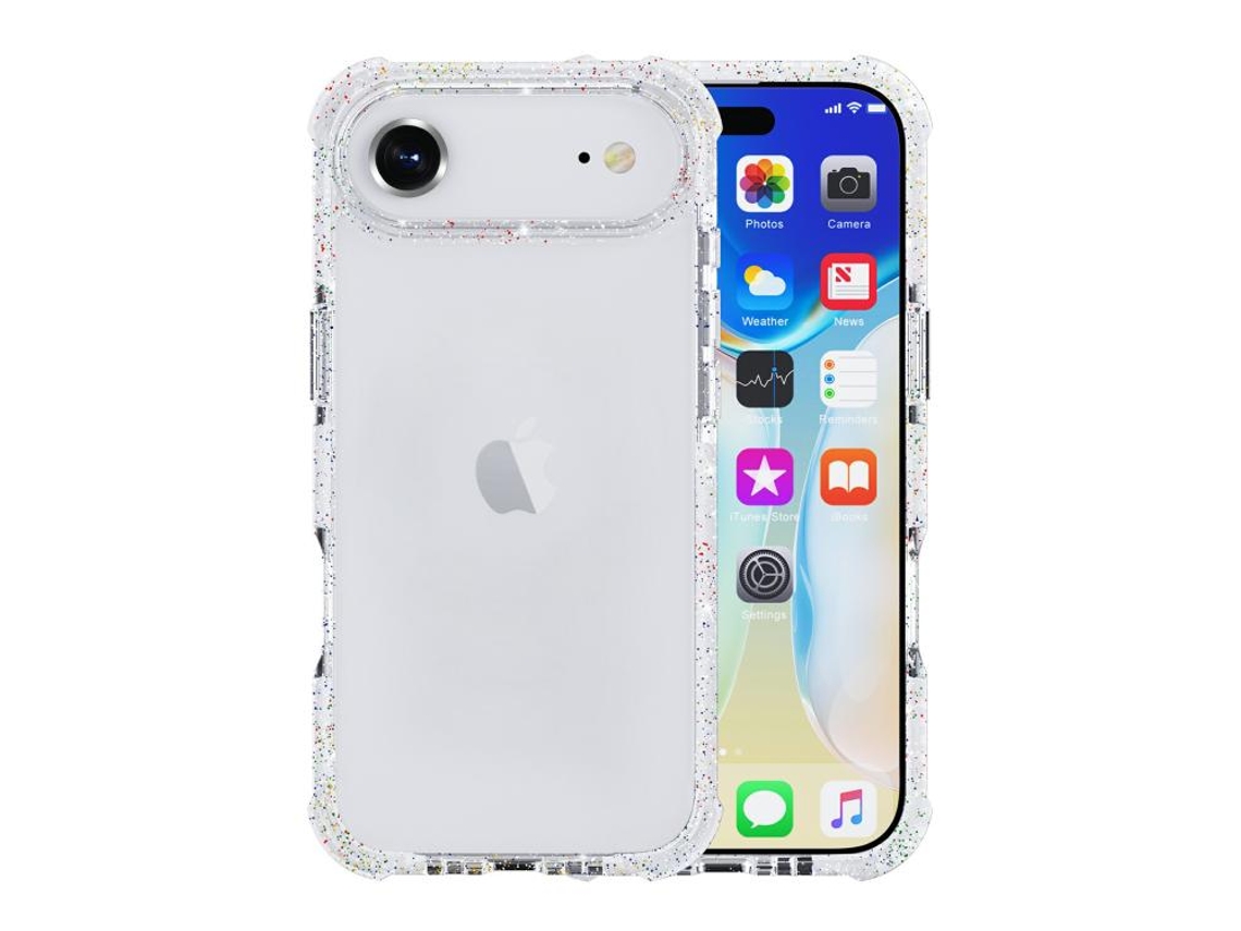 Capa Para Iphone 17 Air - Acrílico Com Bolinhas Coloridas E Design Transparente