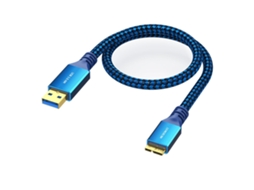 Cabo Flexível Usb 3.0 Para Micro-b Sincronização De Dados E