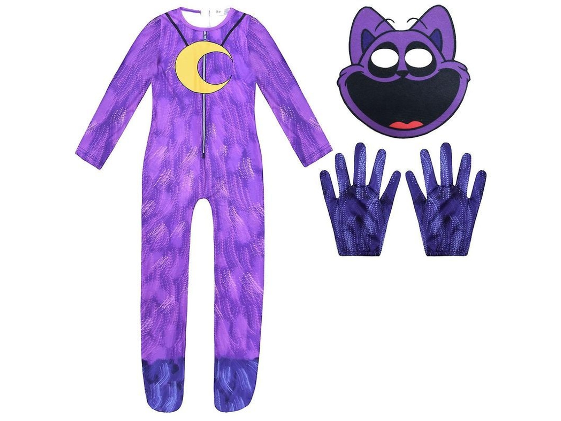 DISFRAZ de Halloween Fasst, Poppy Playtime, Catnap, com mono, capa e luvas, para crianças
