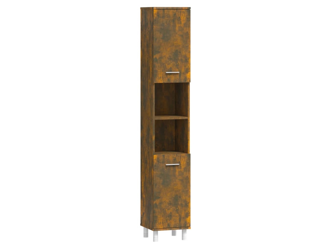 Armário para WC Derivados de Madeira Carvalho Fumado MAISON EXCLUSIVE (30x30x179 cm)