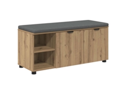Banco de Hall com Almofada Carvalho Artesanal 100x38x46 cm MAISON EXCLUSIVE