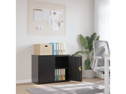 Vidaxl Arquivador 90x40x70 Cm Aço Preto