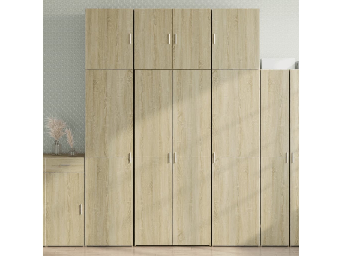 Vidaxl Armário Alto 80x42,5x249cm Derivados De Madeira Carvalho Sonoma