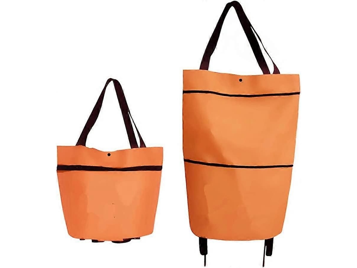 1 Unidade de Sacola de Compras Dobrável com Rodas, Resistente, Reutilizável e Impermeável, Ideal para Comprar Frutas e Verduras. GOKOCO