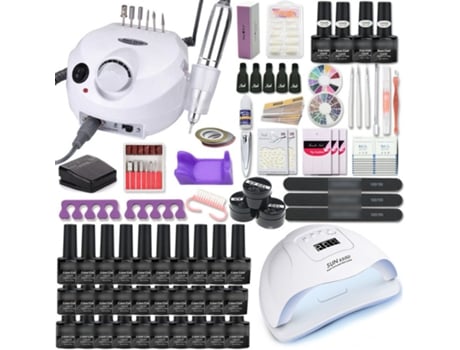 Manicure Set, LOVEBABY LY Nail Art Kit With 120w/54w Led Nail Lamp,Colors Uv Polishing Gel Polishing Nail Art Kit Combo H5