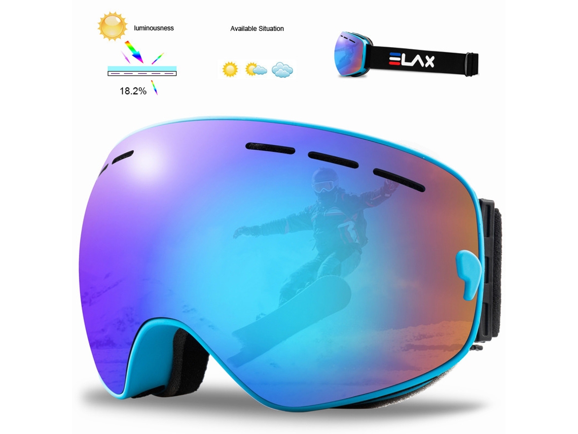 Óculos de Esqui Óculos de Neve para Snowboard para Homens, Mulheres, Adultos e Jovens Antiembaçante, Proteção Uv 100% Estilo 1 BRILVIBERA