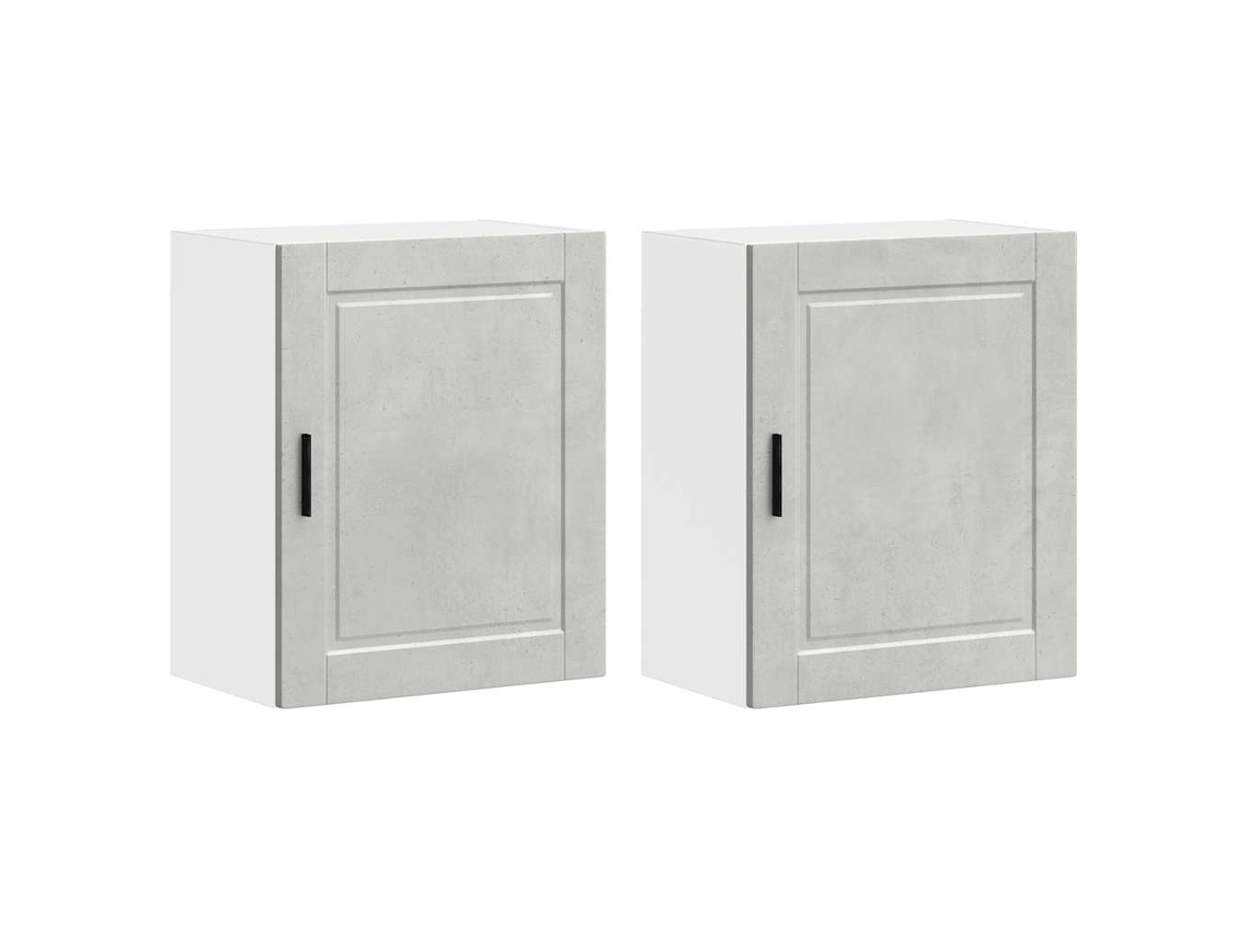 Armários Parede Cozinha 2 Pcs Porto Betão Cinza MAISON EXCLUSIVE