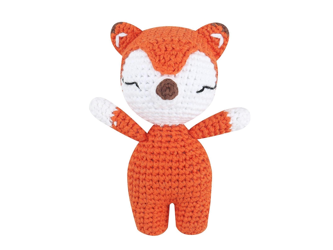 Brinquedo De Raposa De Crochê, Feito À Mão, Decoração E Presente