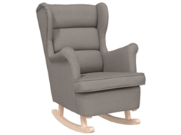 Rocking Chair, Rocking Chairs Vidaxl Cinzento-acastanhado Tecido