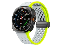 Bracelete para Samsung Galaxy Watch Ultra Malha Magnética de Silicone Wild Path Cinza Verde XIAOMOYU (47mm)