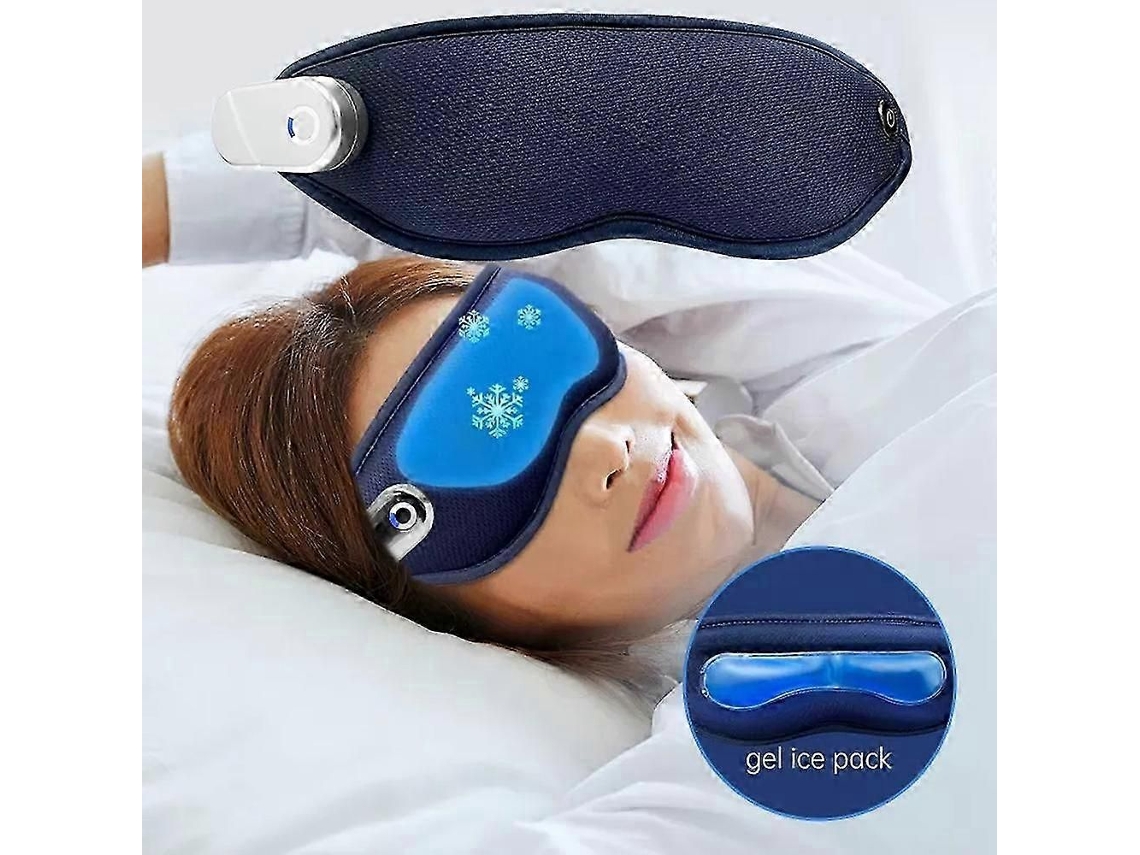Massageador Ocular Inteligente 3d Sem Fio Com Máscara Vibratória Para Olhos Com Aquecimento E Resfriamento - Melhora O Sono E Alivia Enxaquecas -