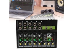 HURRISE Compact Mixing Board 10 Canais Mixer Compacto Estéreo de Baixo Ruído para Gravação de Palco Plugue Ue