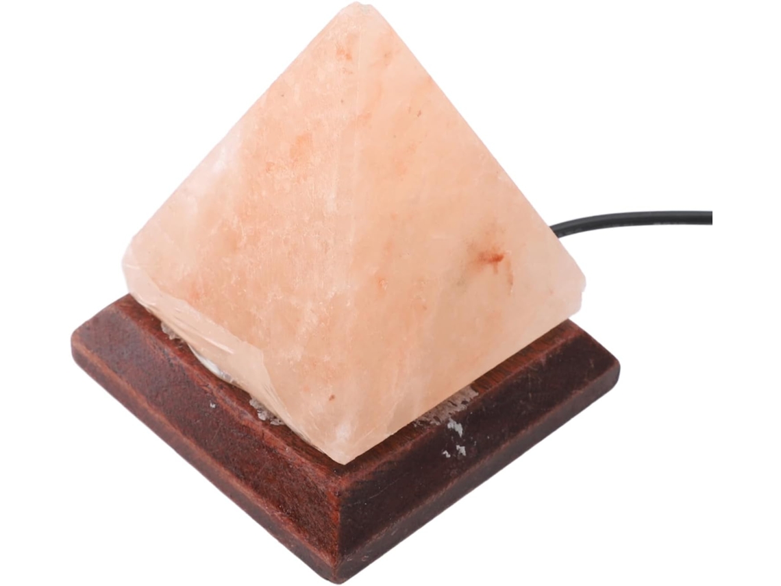 Luminária De Sal Do Himalaia Em Formato Pirâmide, Alimentada Por Usb,