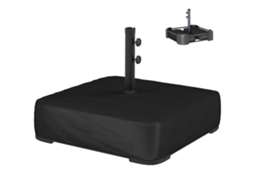 Guarda sol Articulado BTFORUS 3x3 m, teto ajustável, base cruzada, ventilação, preto