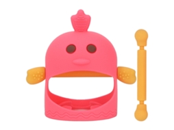 Mali chupeta Mão Silicone Pintinho Cute Mordedor Bebê 2 Hastes Dia Noite Vermelho Melancia