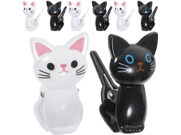 Favomoto Conjunto de 8 clipes Vedação Com Design Gato Fofo para Descritório, Ideais Para Mainter Lanches y Foods