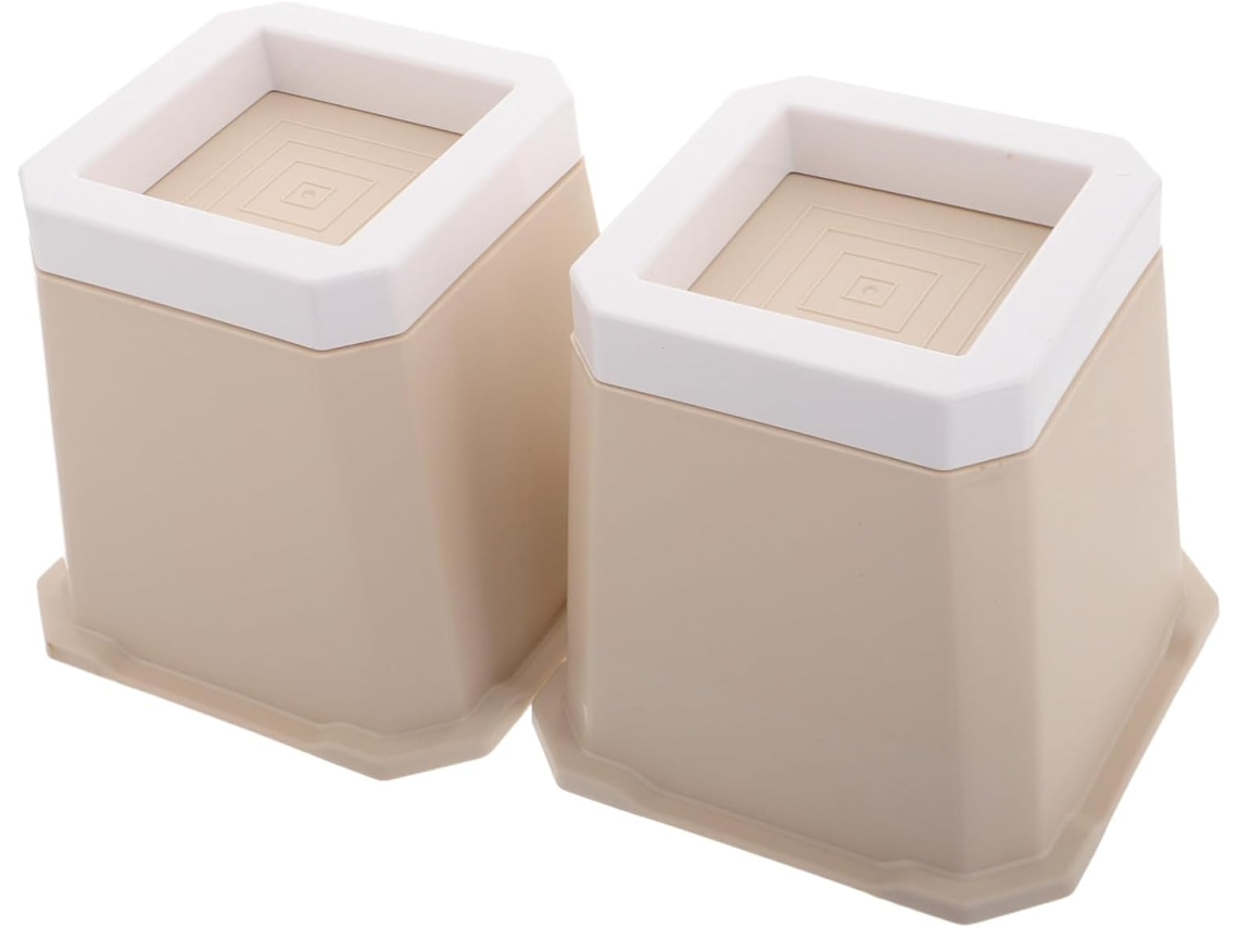 Nuobesty Conjunto De 2-blocos Elevadores Móveis Antiderrapantes E Com Redução Ruído Para Cama, Sofá E Mesa