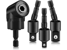 De Ângulo Reto 4 Em 1, Broca 360°, 1/4", 3/8" E 1/2" Para Metal.