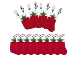 12 Camadas Para Talheres De Natal Do Papai Noel - Decoração De Mesa Para Jantar De Natal