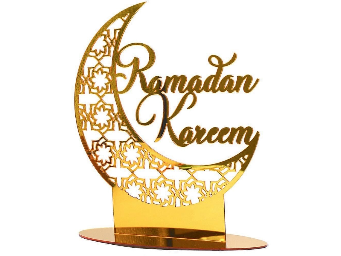 Ornamento Acrílico De Eid, Decoração De Lua Para Ramadan E Eid Mubarak
