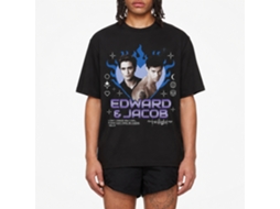 Rockinstone Twilight Edward Jacob Y2k Inspired Black T-shirt Size:xxxl